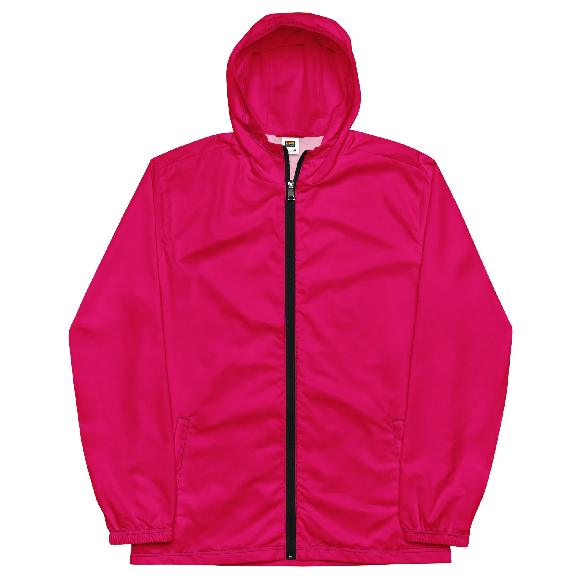 Hot Pink Windbreaker With Rainbow Pride Inside