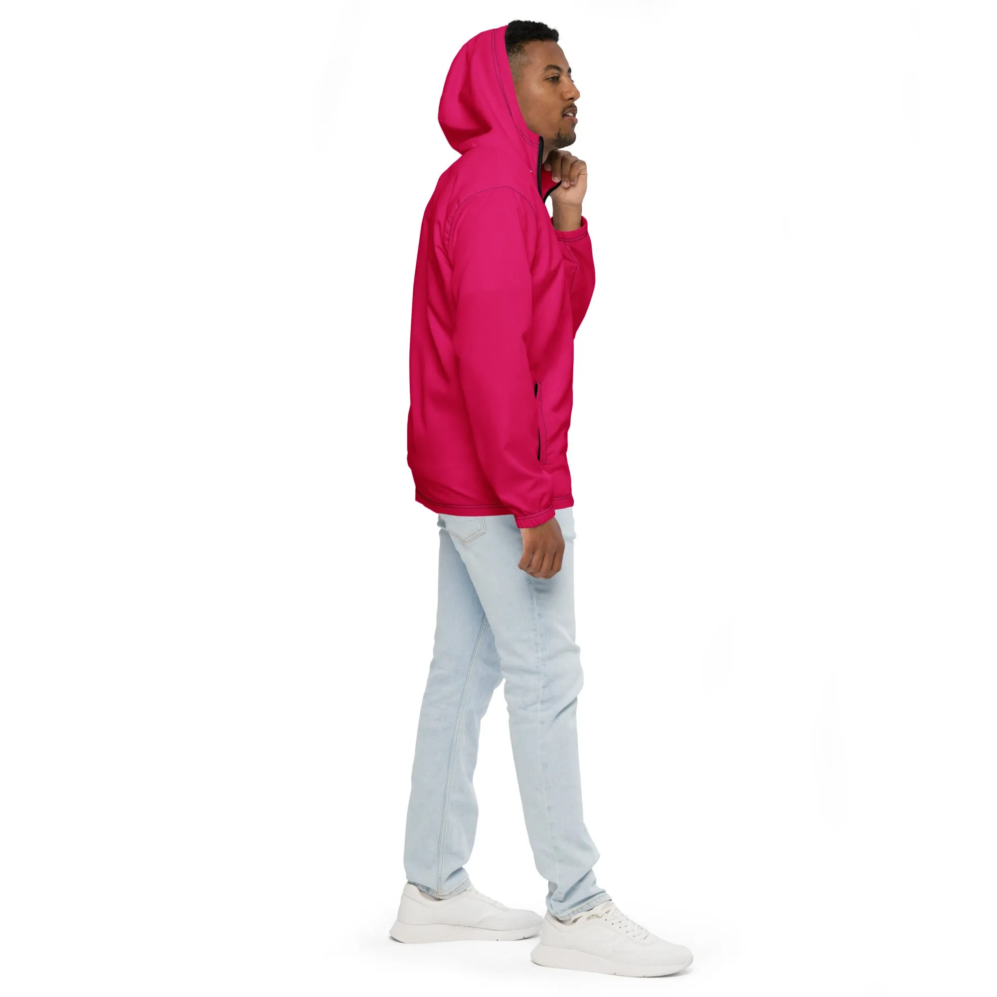 Hot Pink Windbreaker With Rainbow Pride Inside