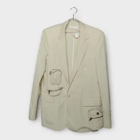 Hyein Seo Cream Cotton Multi Pocket Blazer