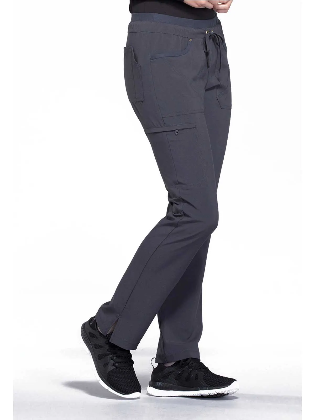 Iflex - Women's Mid Rise Tapered Leg Drawstring Solid Pants