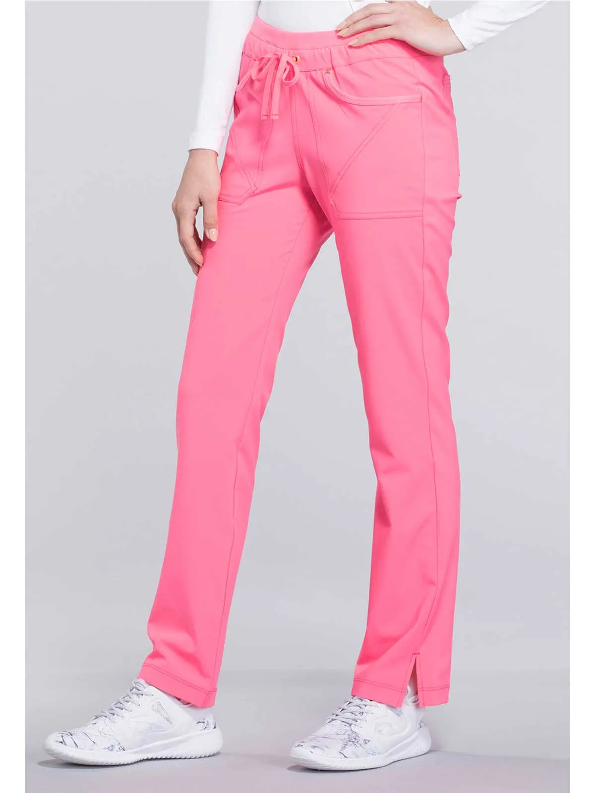 Iflex - Women's Mid Rise Tapered Leg Drawstring Solid Pants