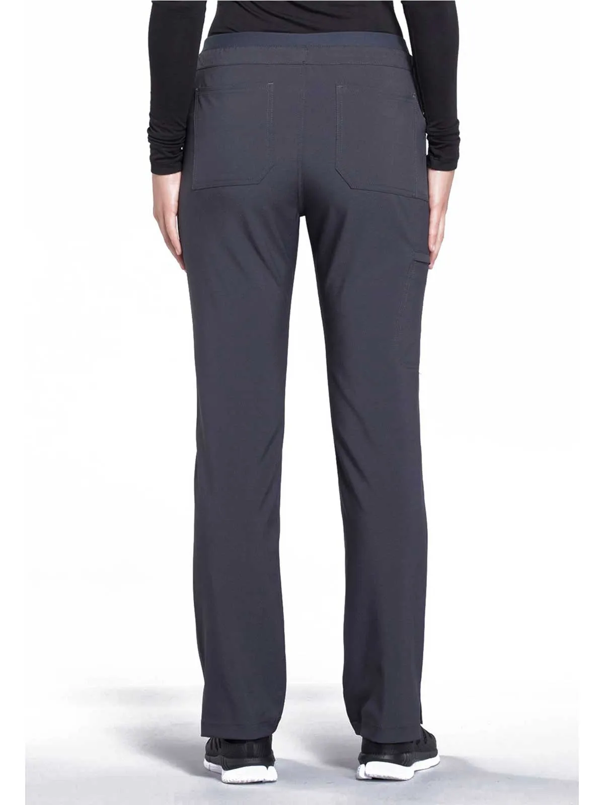 Iflex - Women's Mid Rise Tapered Leg Drawstring Solid Pants
