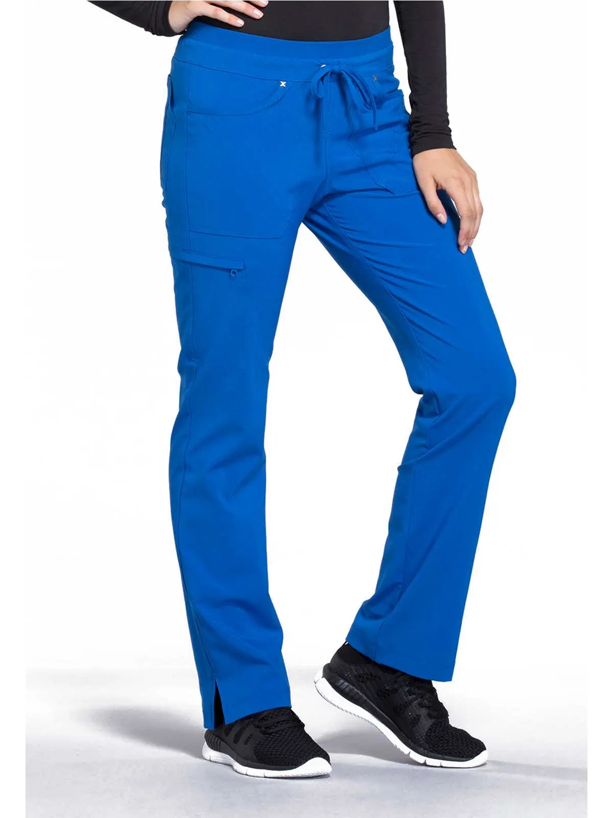 Iflex - Women's Mid Rise Tapered Leg Drawstring Solid Pants