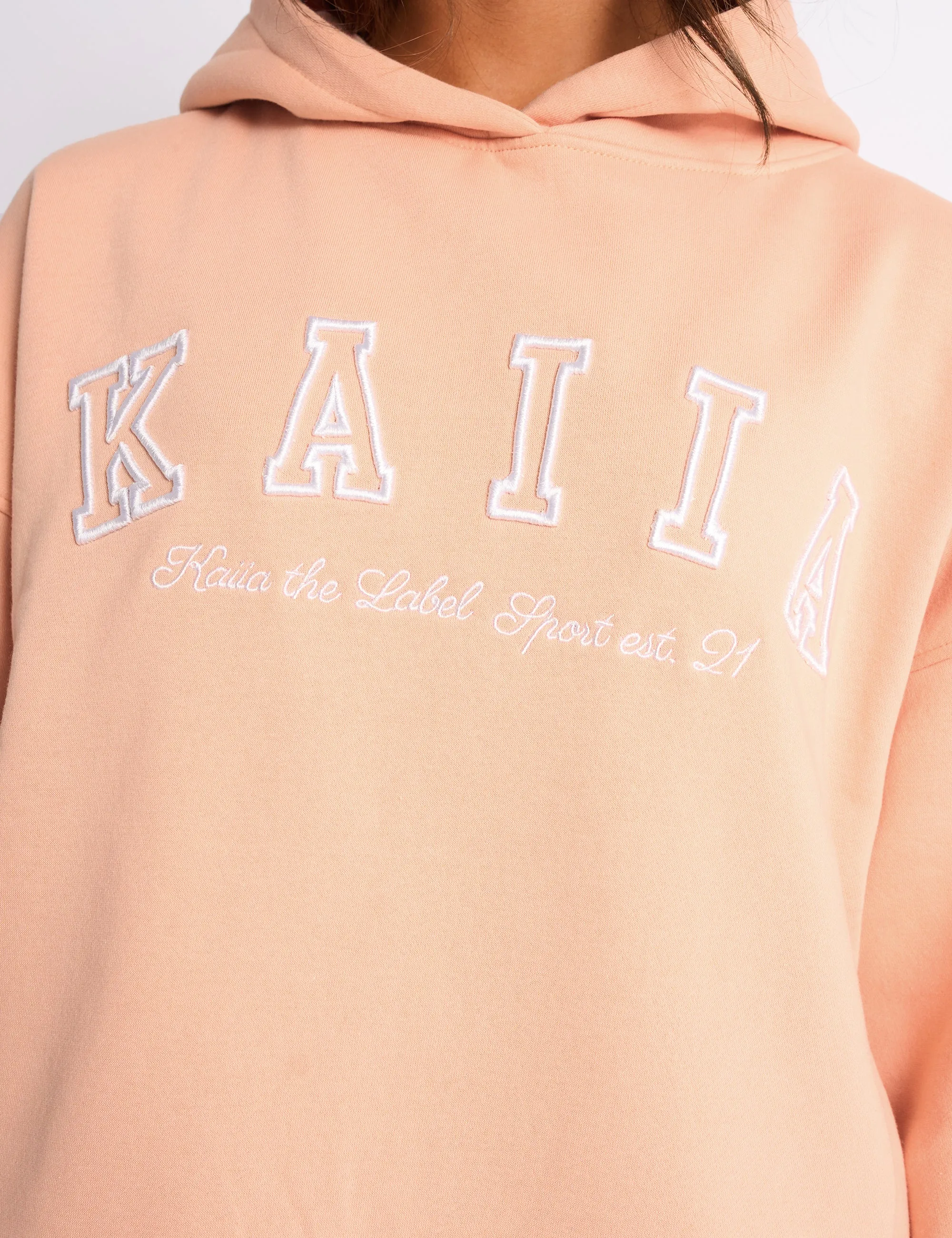 Kaiia Sport Oversized Hoodie Apricot