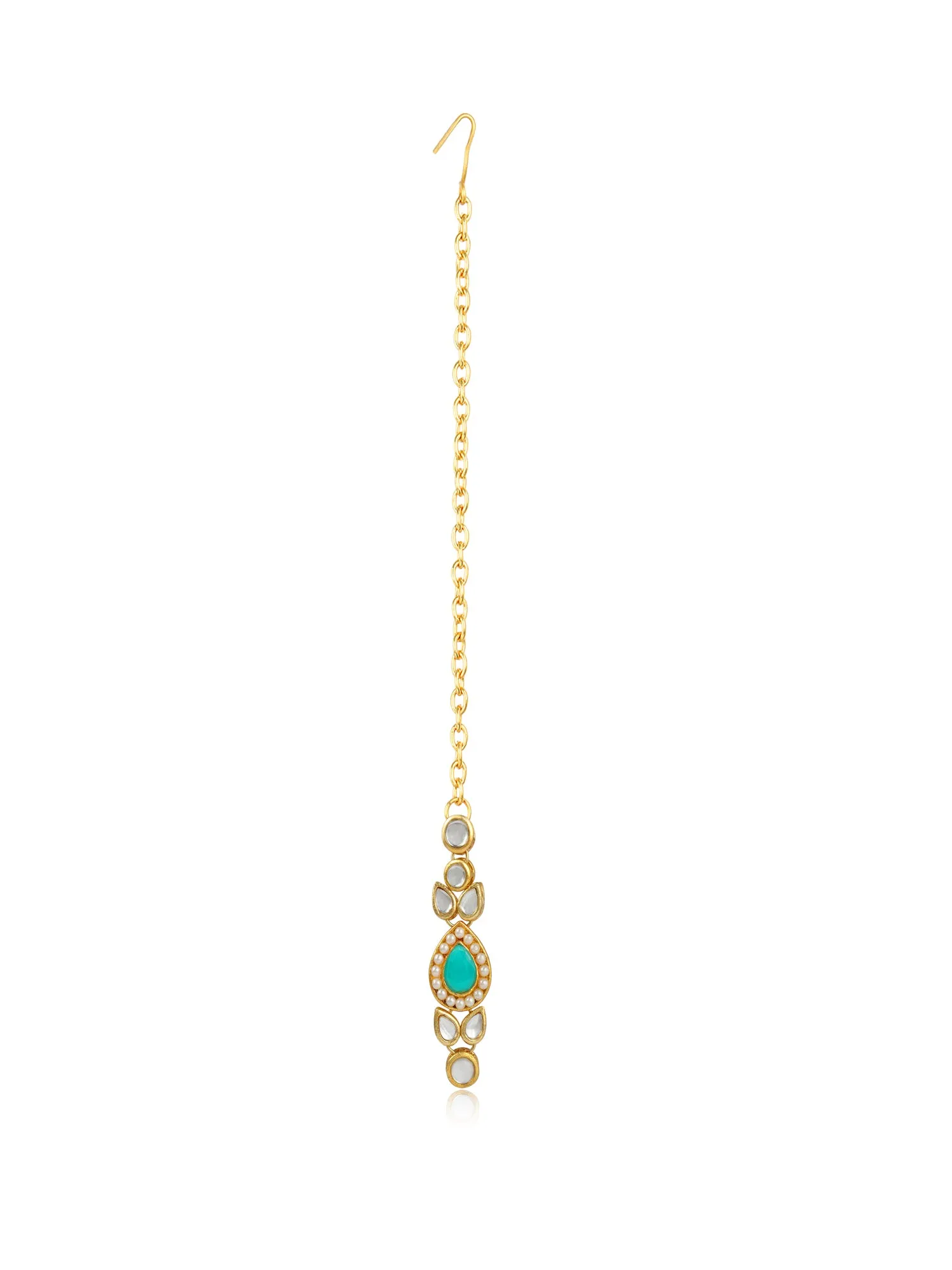 Karatcart 22K GoldPlated Kundan Pearl Necklace Set