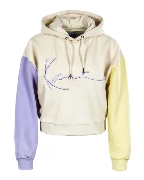 Karl Kani Hoodie W Signature Crop Block sand lilac