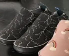 KicKee Pants Zebra Lightning Leather Slip on Shoe