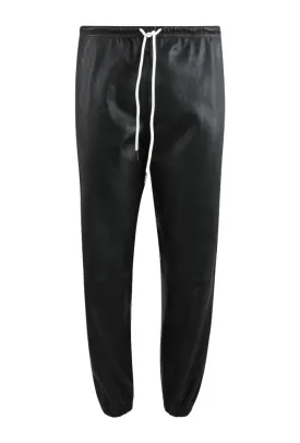 Leather Sweatpants in Black
