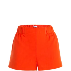 LIGHT COTTON SHORTS IN BRIGHT ORANGE