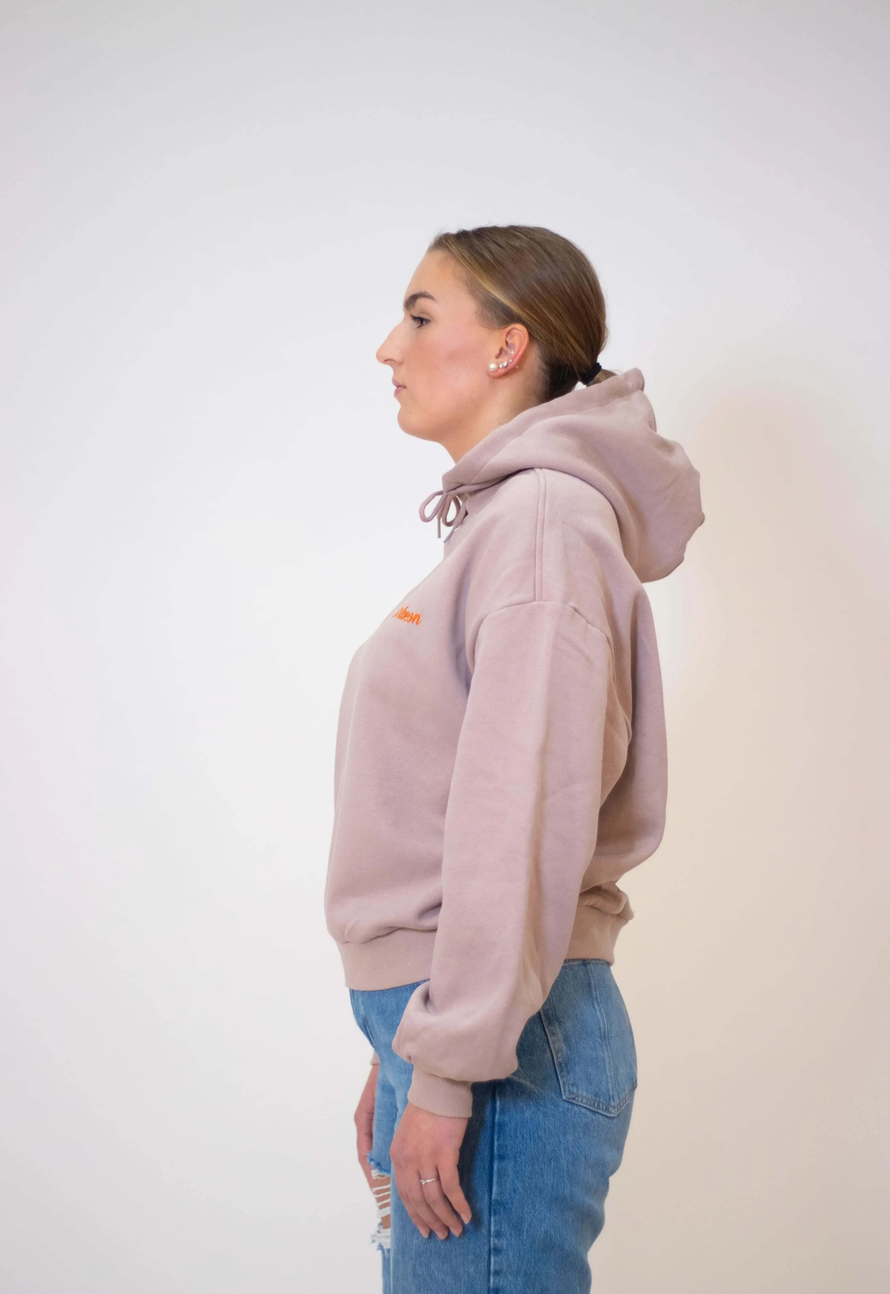 Mama Lisa Organic Oversized Hoodie Women in Dusk Rose