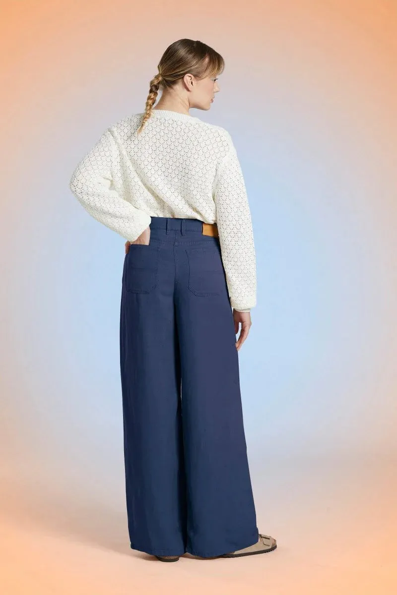 Mat de Misaine Straight Leg Trousers in Indigo