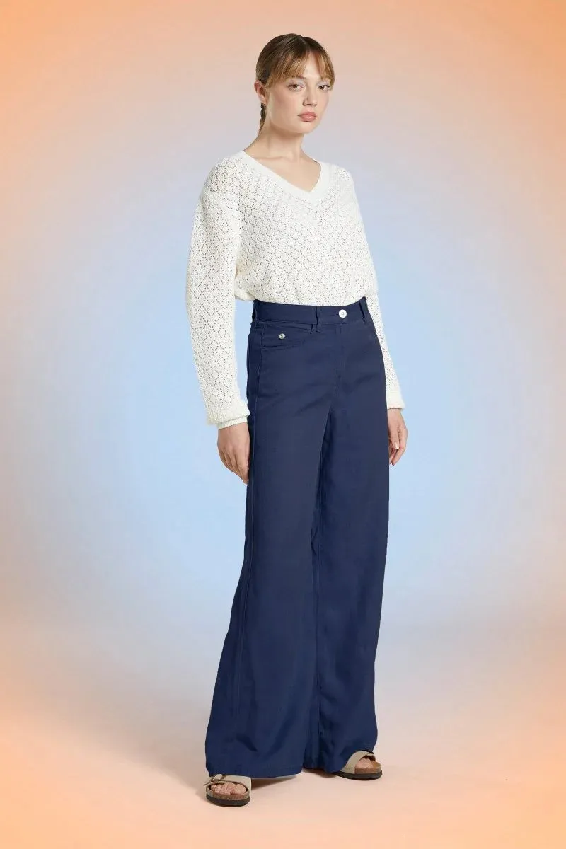 Mat de Misaine Straight Leg Trousers in Indigo