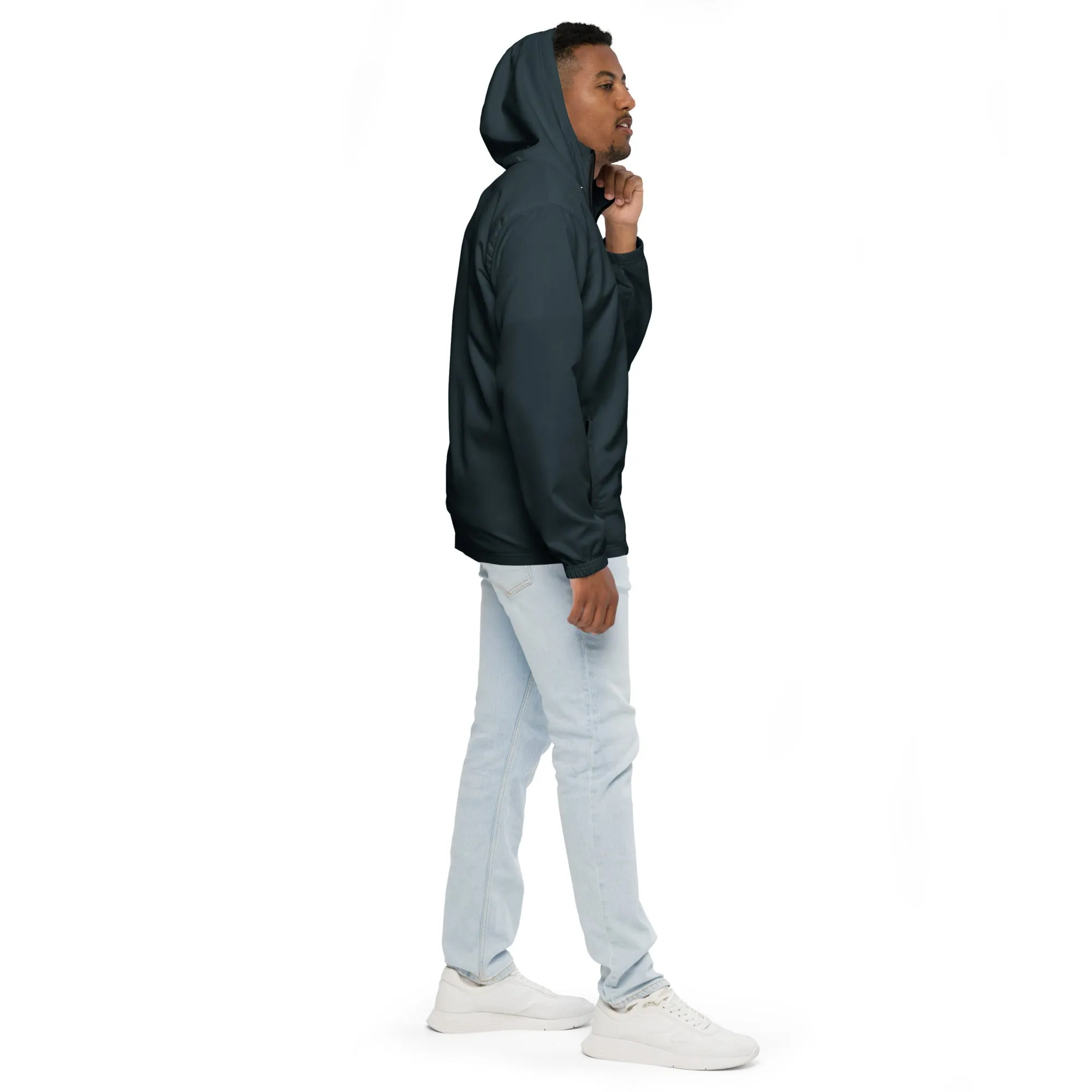 Midnight Blue Windbreaker With Trans Pride Inside