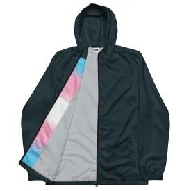 Midnight Blue Windbreaker With Trans Pride Inside