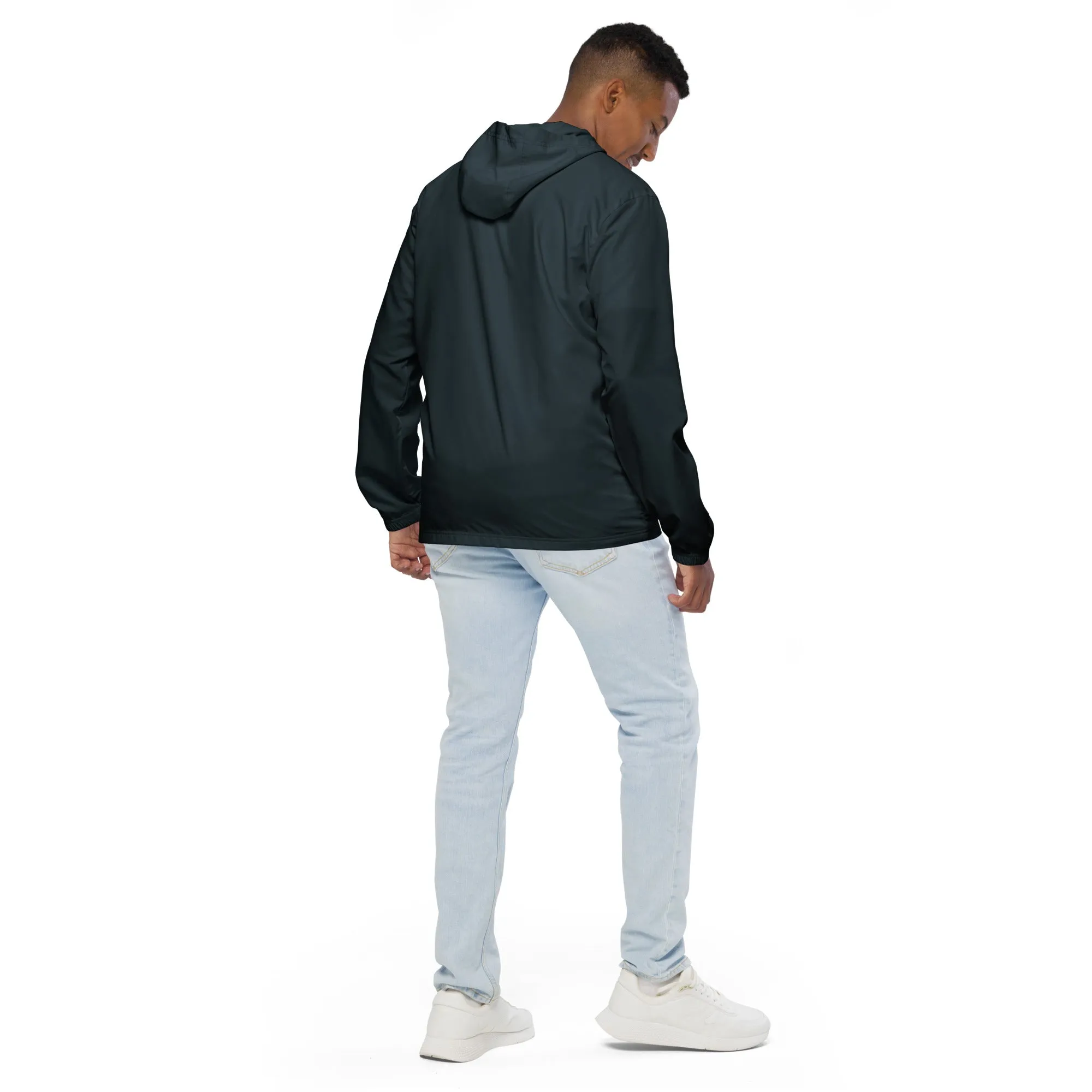 Midnight Blue Windbreaker With Trans Pride Inside