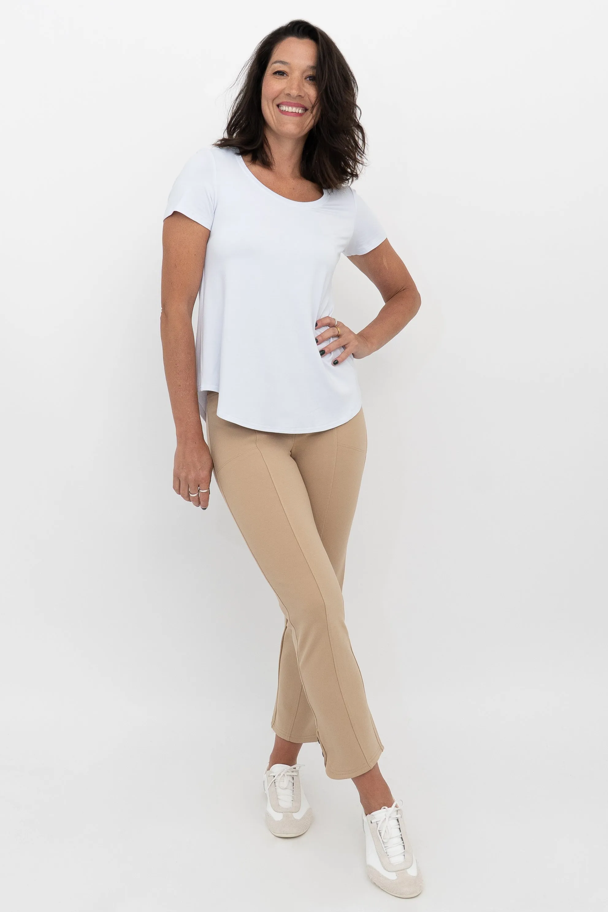 Nadine Crop, Natural, Modal