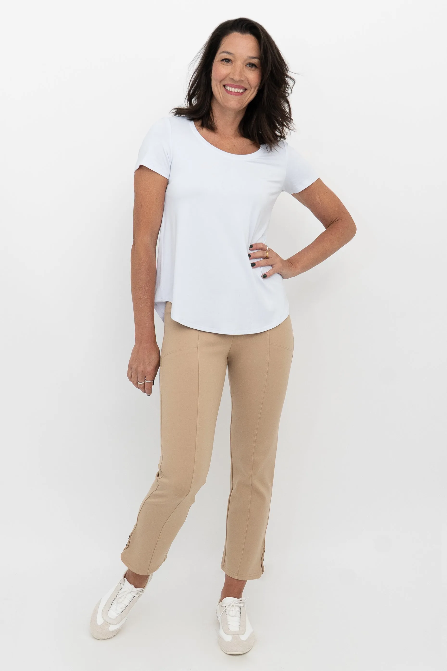 Nadine Crop, Natural, Modal