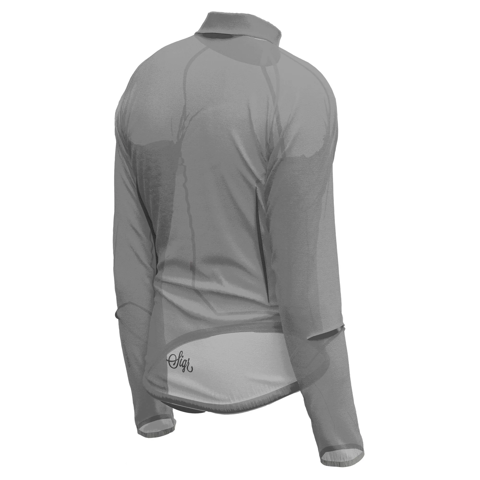 Nckrosleden Men's Grey Ultra-Lightweight Cycling Rain Jacket