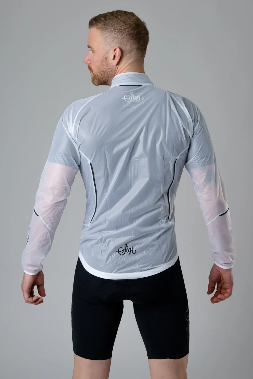 Nckrosleden Men's Translucent Ultra-Lightweight Cycling Wind/Rain Jacket