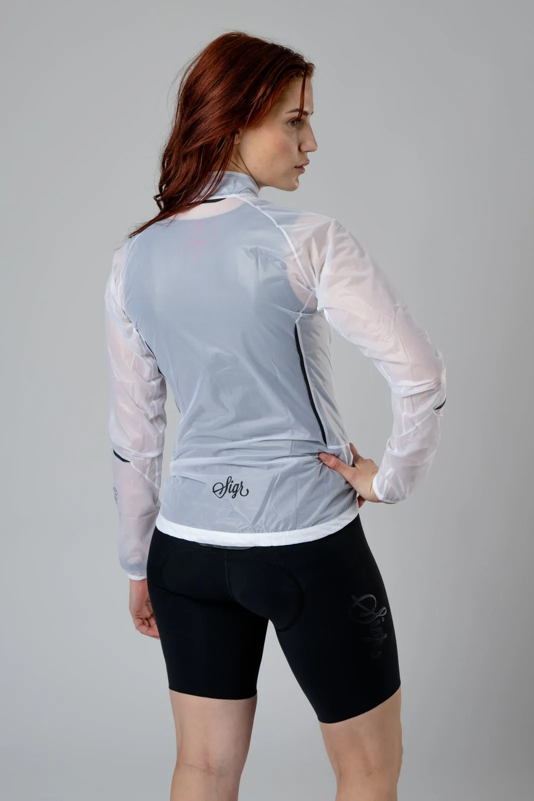 Nckrosleden Women's Translucent Ultra-Lightweight Cycling Wind/Rain Jacket