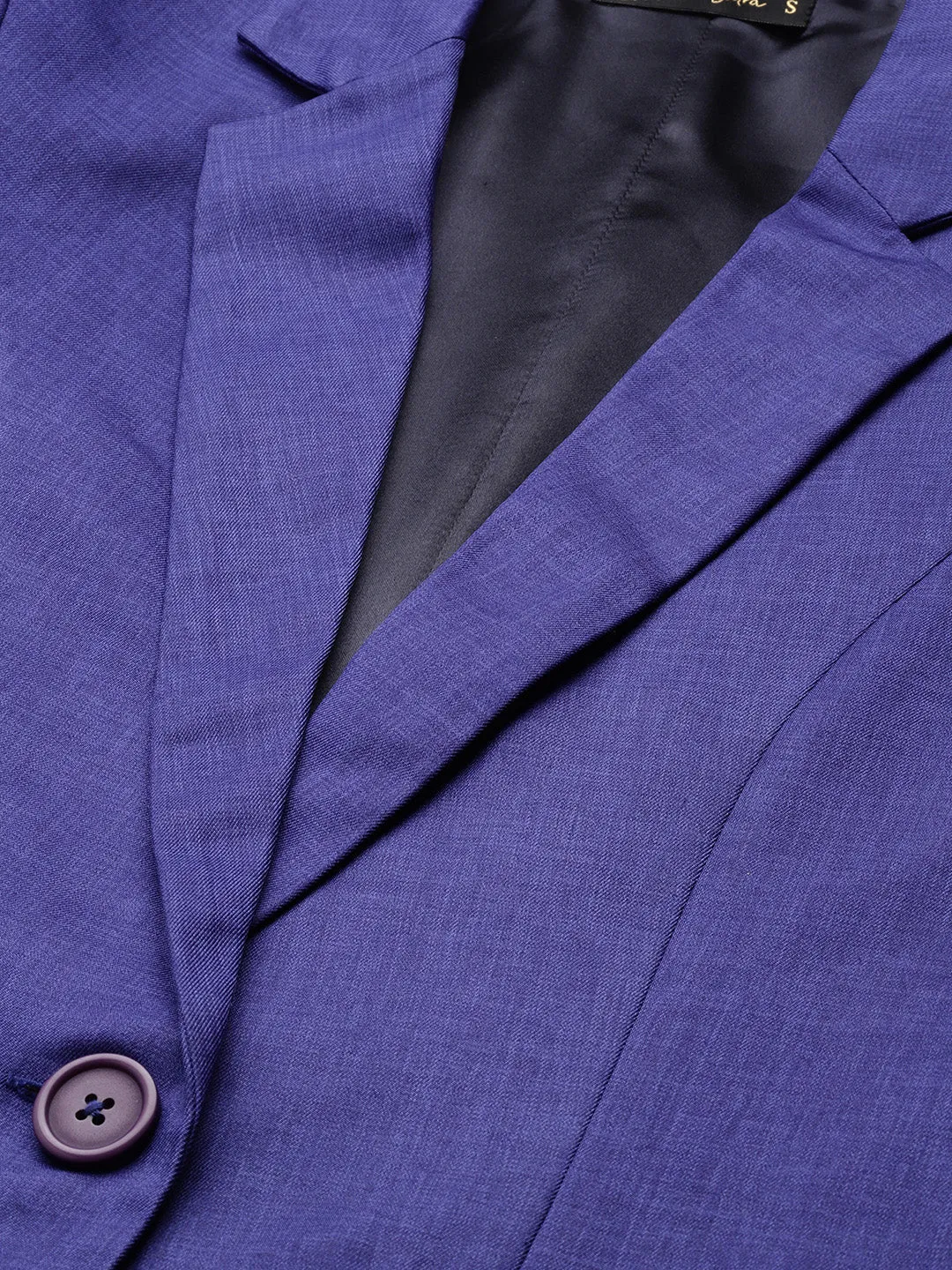Notched collar  blazer - Royal Blue