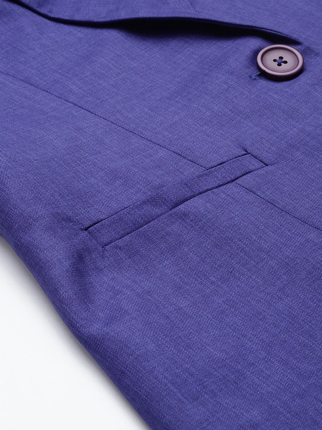 Notched collar  blazer - Royal Blue