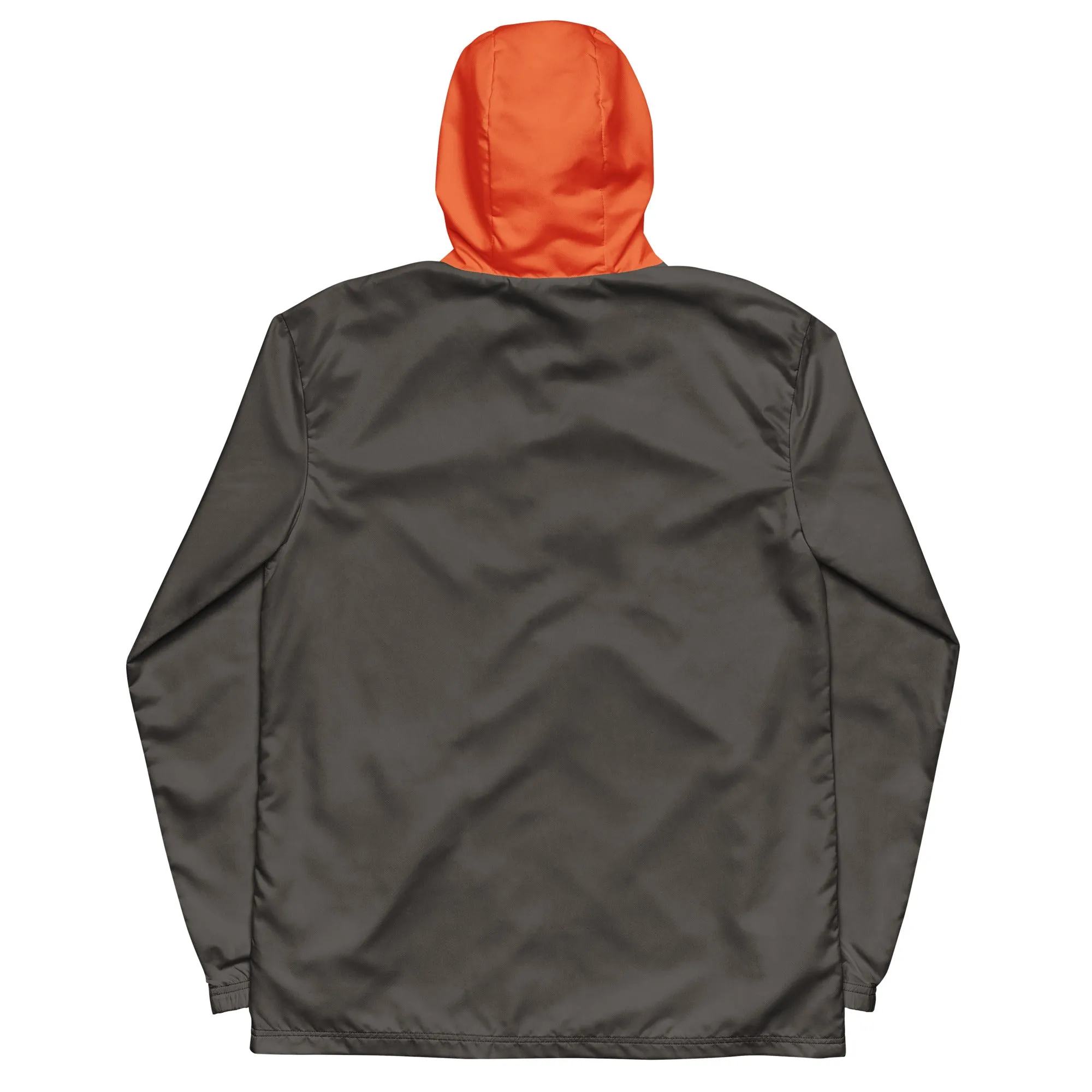 Olive With Orange Hood Windbreaker