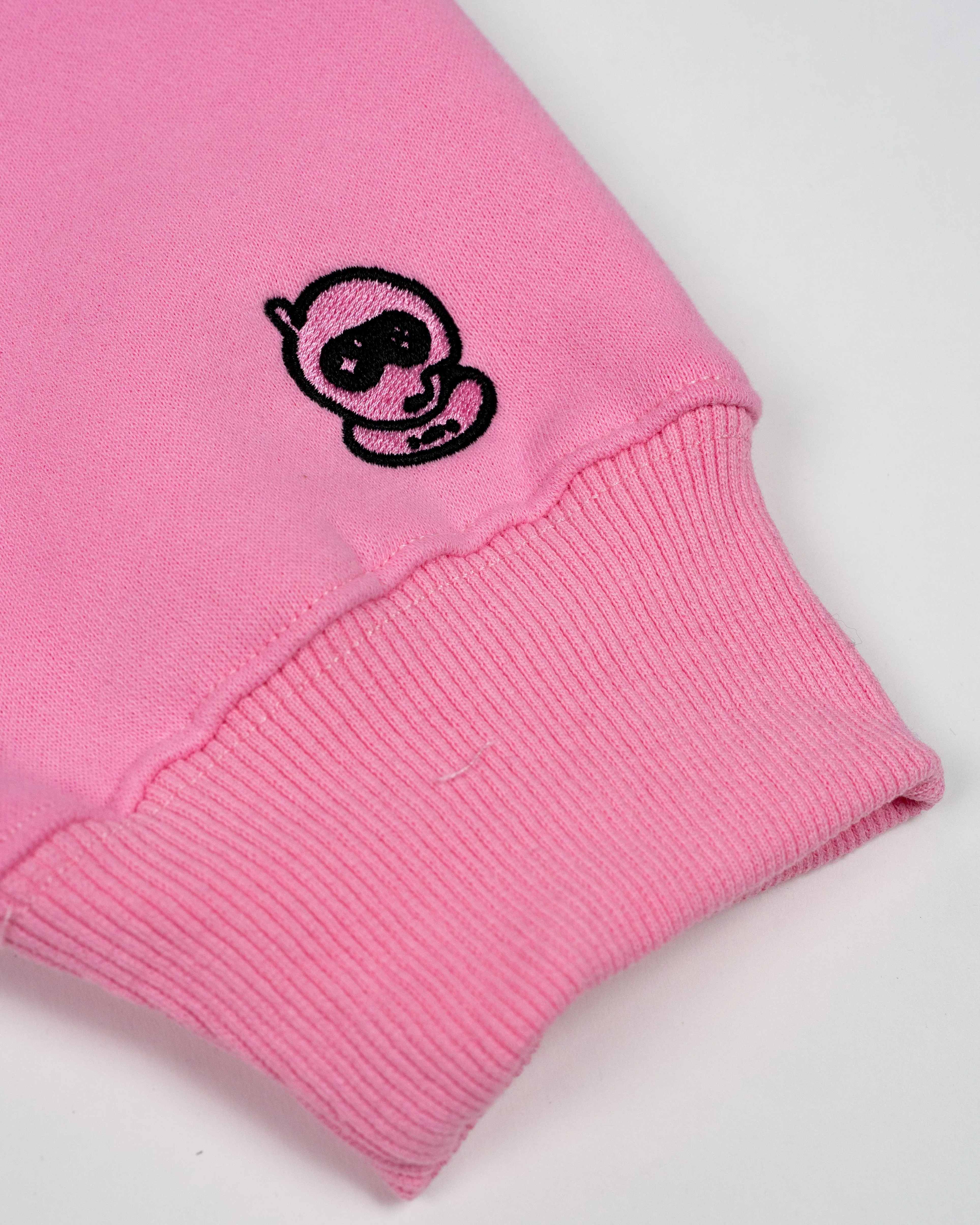 Pink Yatted Embroidered Hoodie