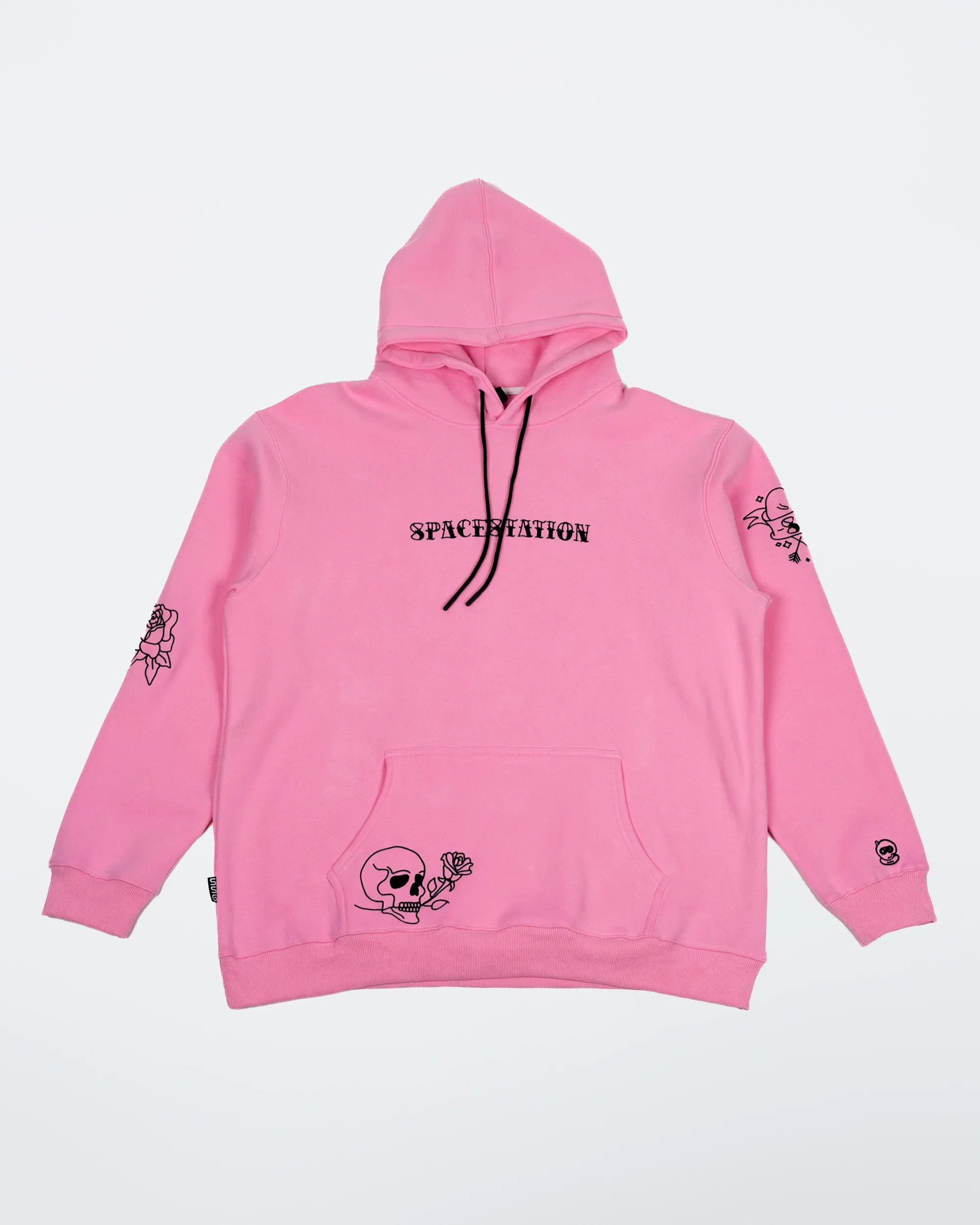 Pink Yatted Embroidered Hoodie