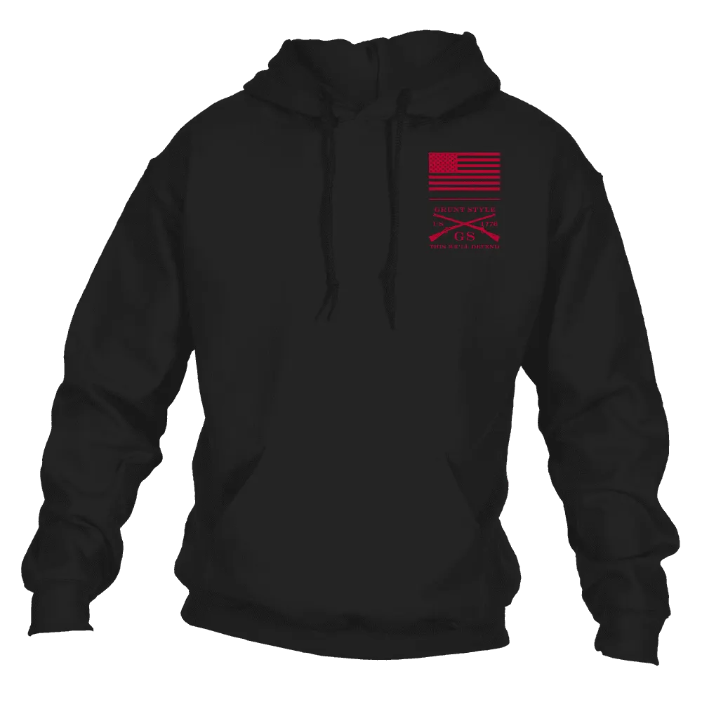 Red Blood Blue Collar® Hoodie - Black