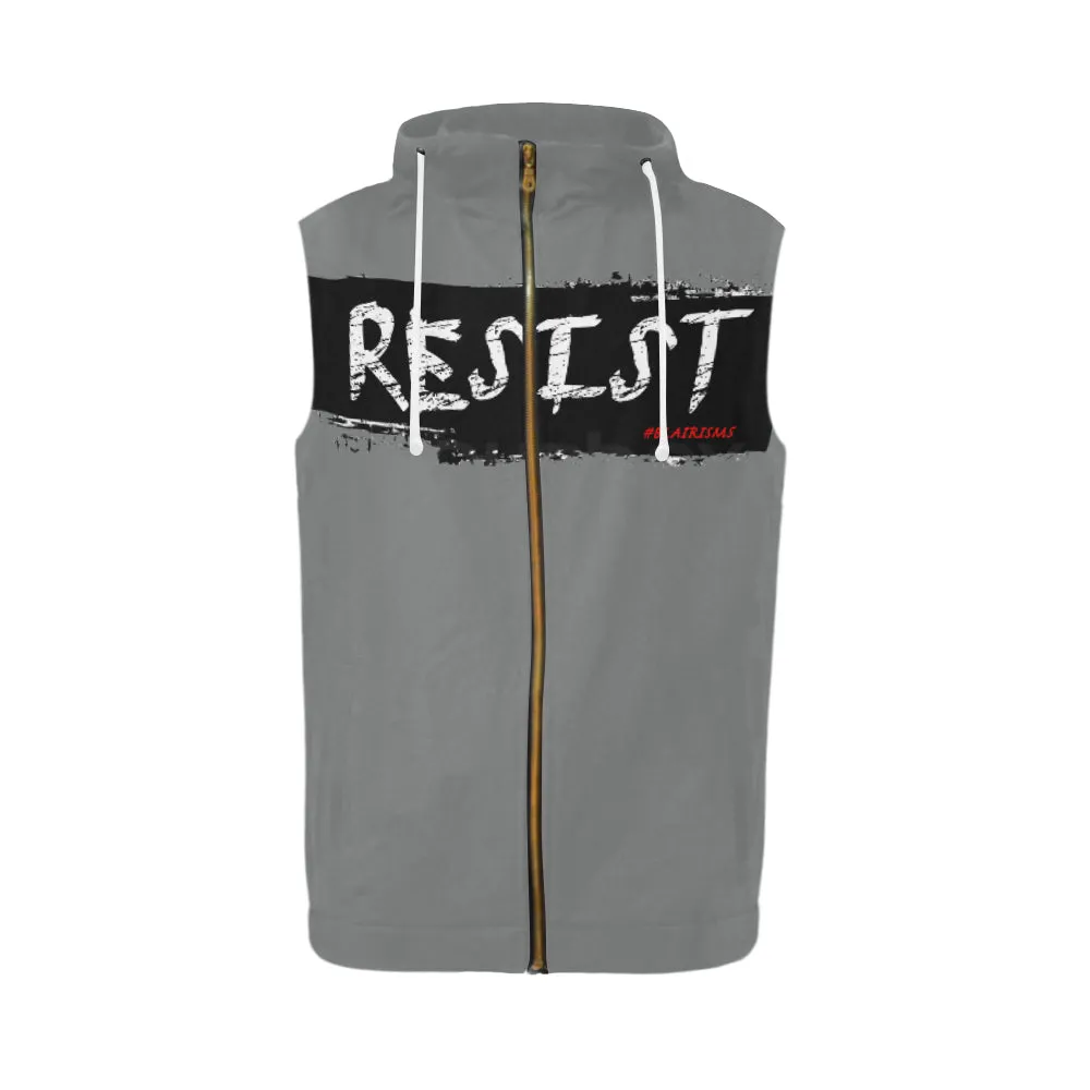 RESIST FIST SLEEVELESS ZIPPER HOODIES (Various Colors)