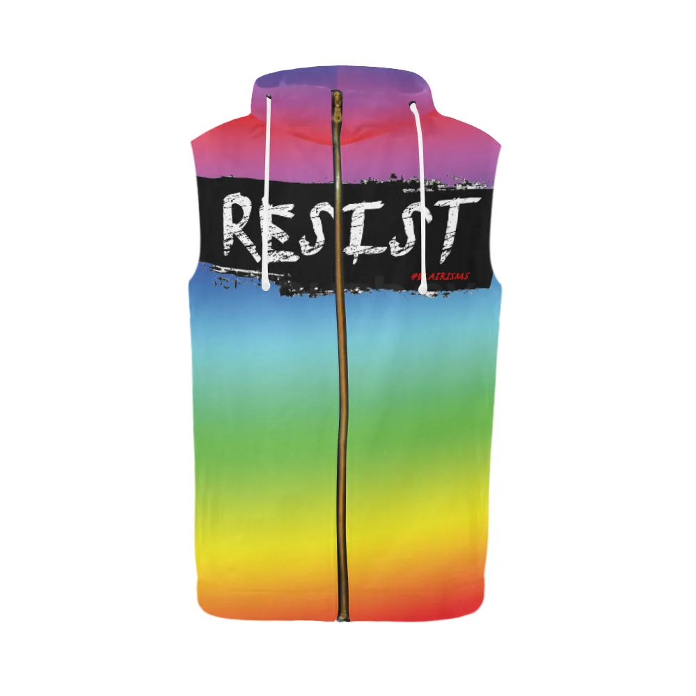 RESIST FIST SLEEVELESS ZIPPER HOODIES (Various Colors)