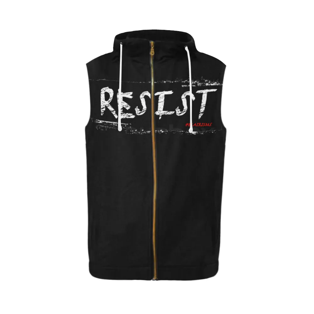 RESIST FIST SLEEVELESS ZIPPER HOODIES (Various Colors)