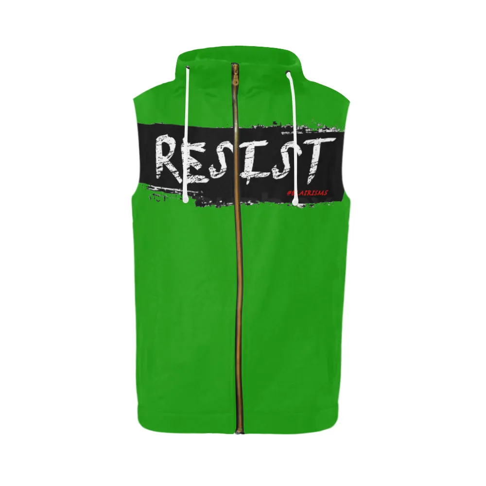 RESIST FIST SLEEVELESS ZIPPER HOODIES (Various Colors)