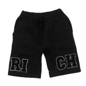 'RICH' Patch Shorts (Black)
