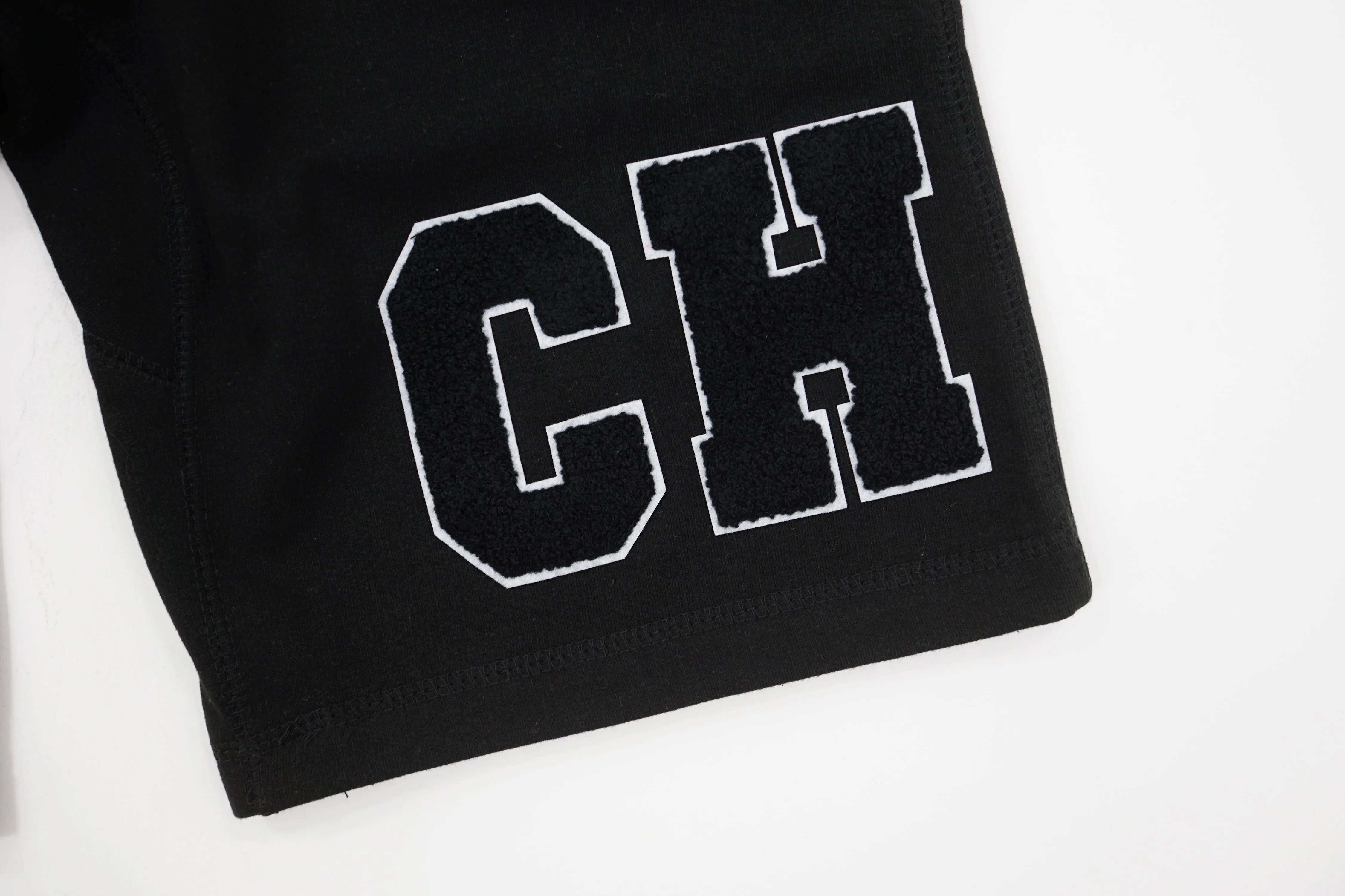 'RICH' Patch Shorts (Black)