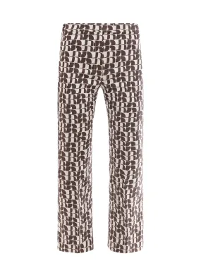 'S Max Mara Allover Graphic Printed Straight Leg Pants
