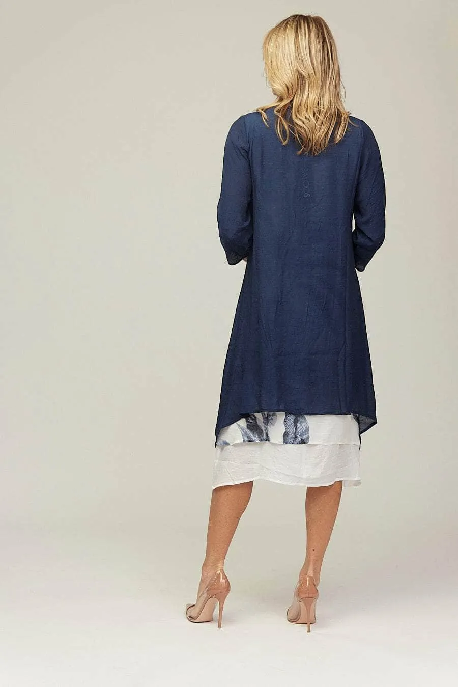 Saloos Layered Midi-Dress with Duster Jacket