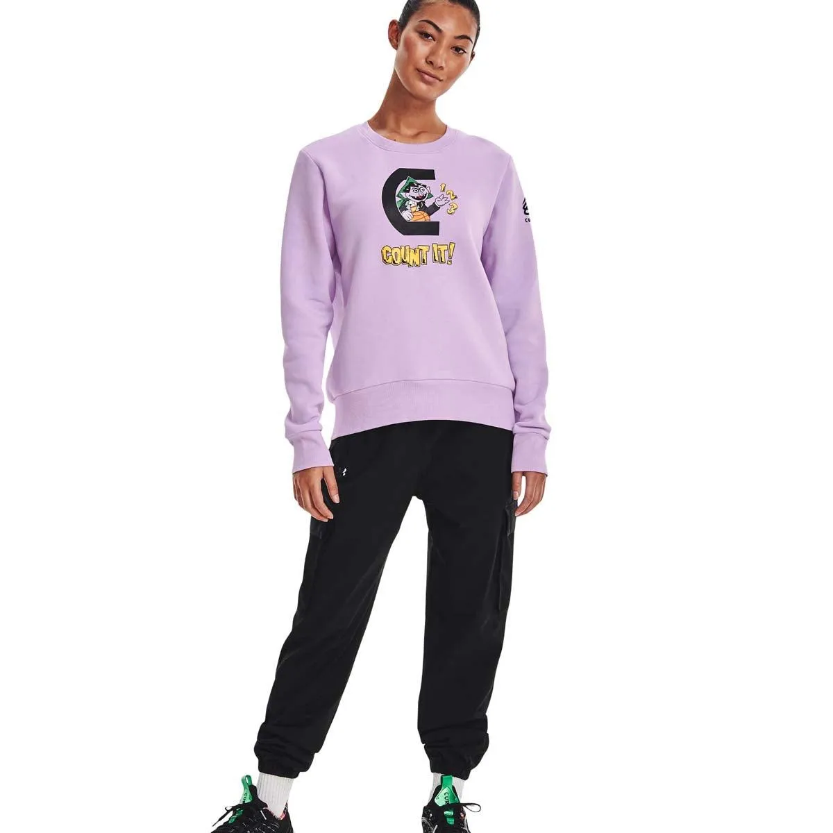   Sesame Street Wmns Fleece Long Sleeve Shirt 'Count'
