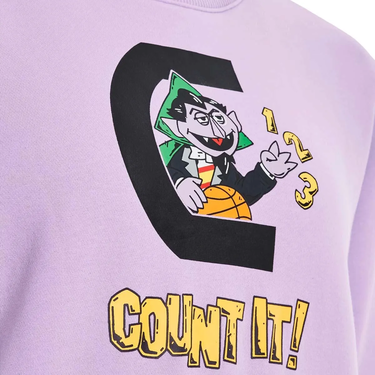   Sesame Street Wmns Fleece Long Sleeve Shirt 'Count'