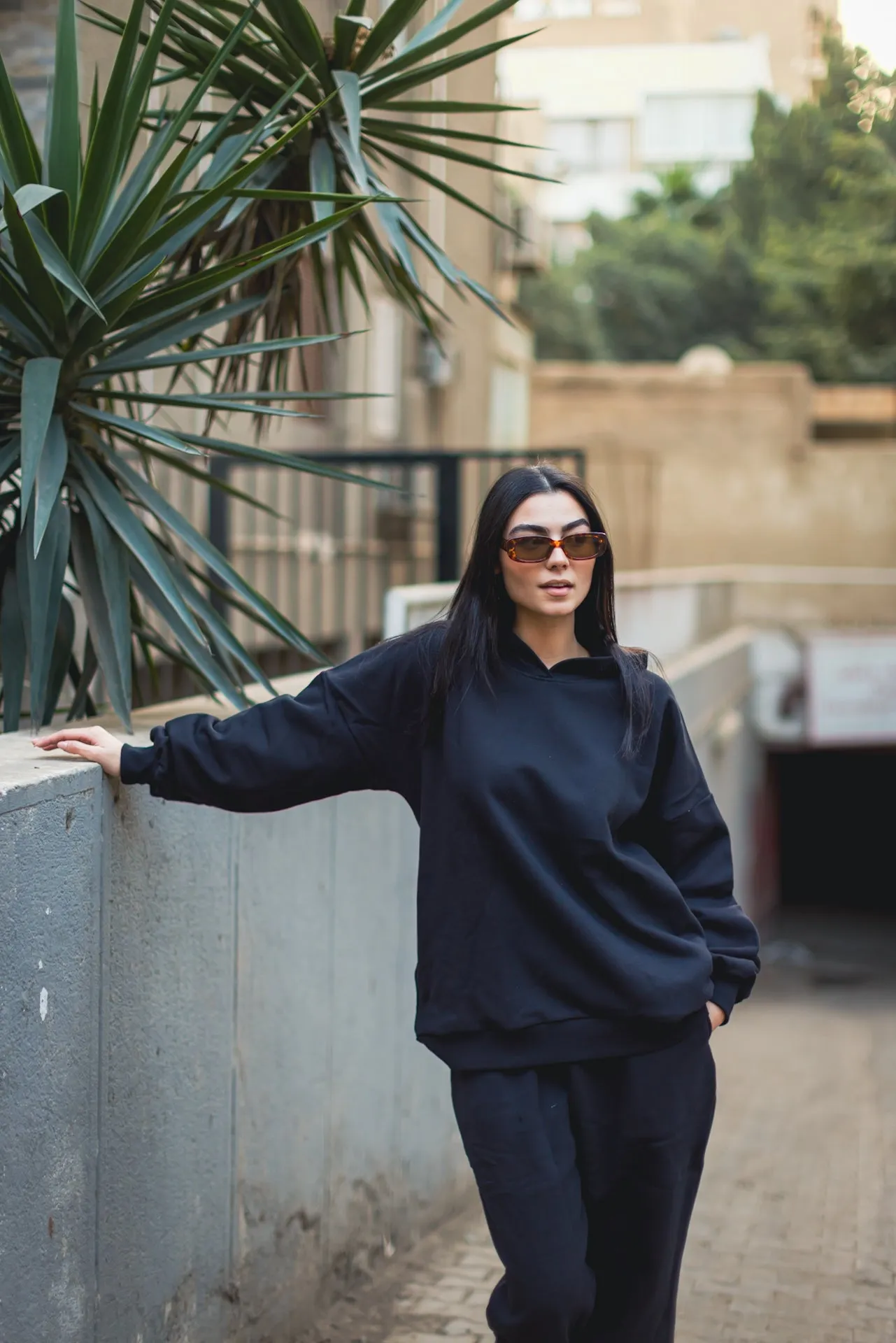 Snugg oversized unisex hoodie set Black