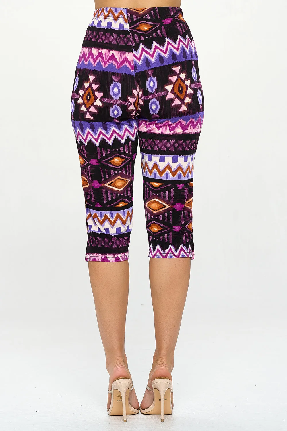 Stretchy Tank Capri Pant Set Print-9002BN-TRP1-W407