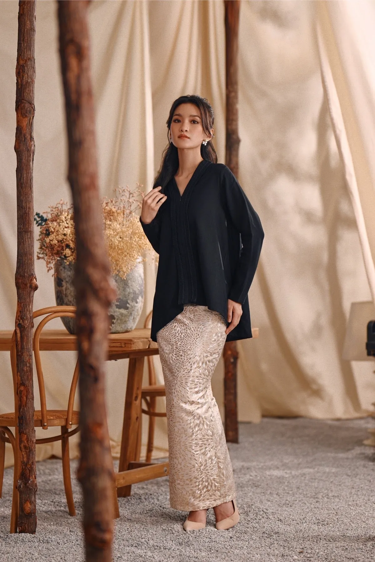The Bayu Women Jacquard Skirt - Spring Sand