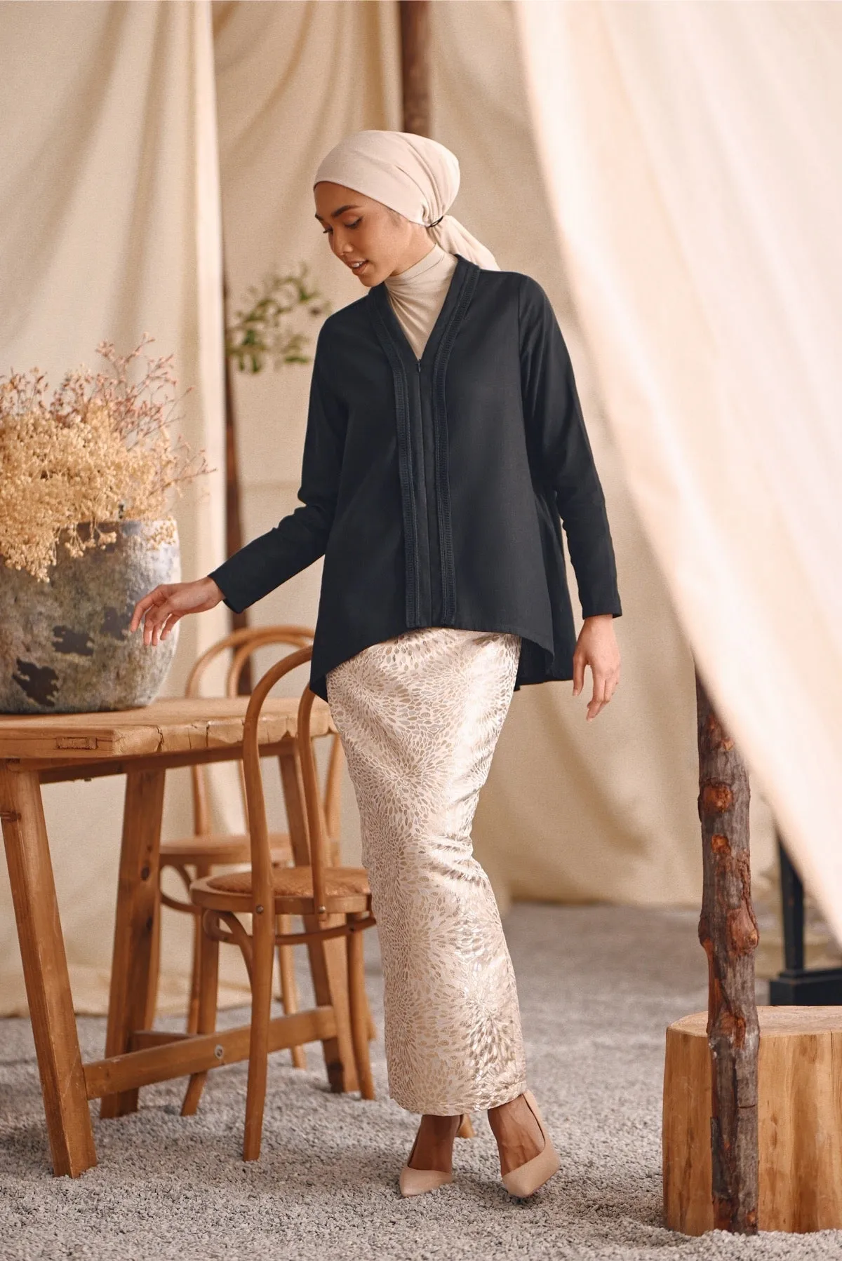 The Bayu Women Jacquard Skirt - Spring Sand