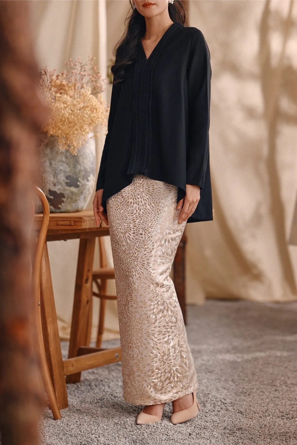 The Bayu Women Jacquard Skirt - Spring Sand