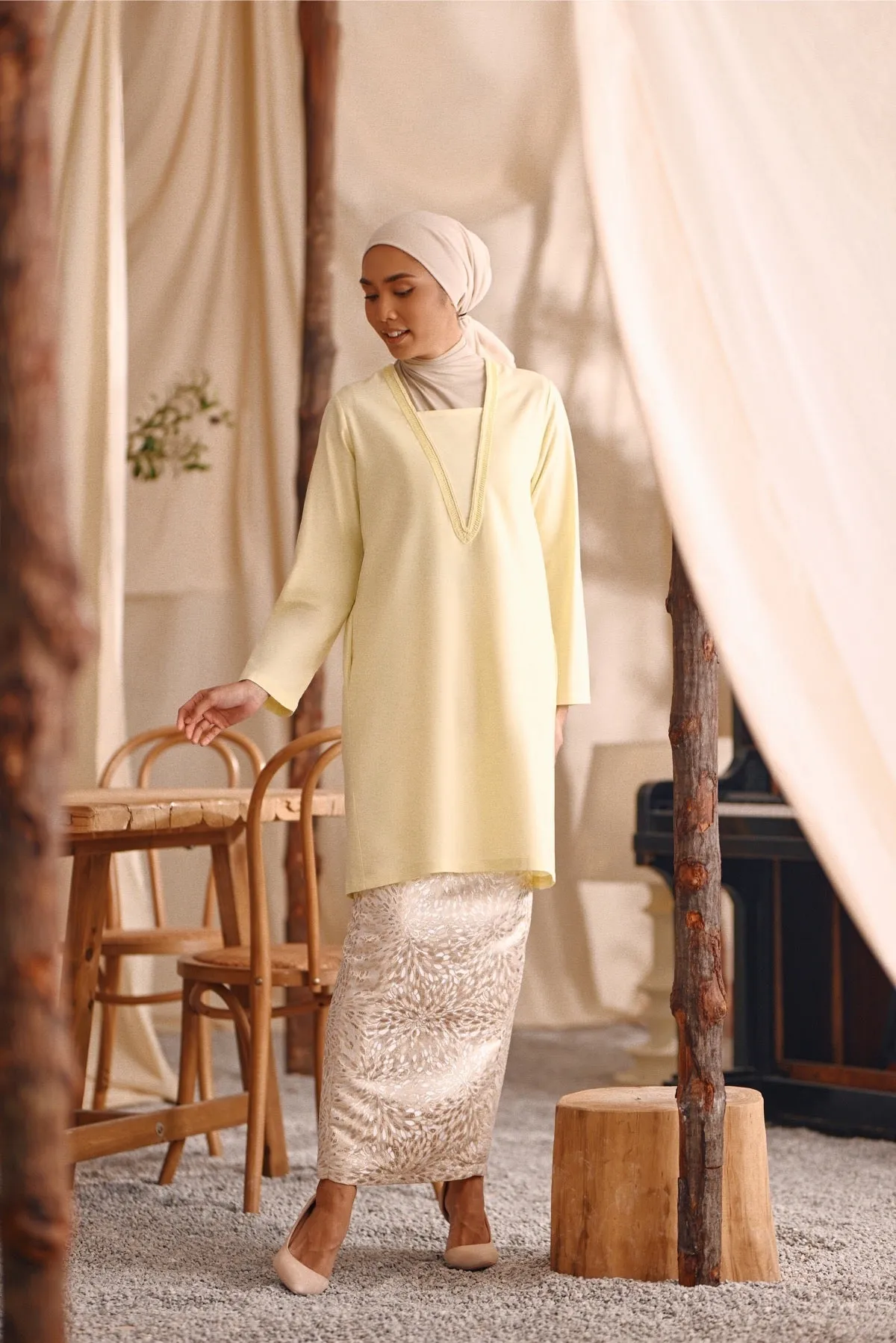 The Bayu Women Jacquard Skirt - Spring Sand