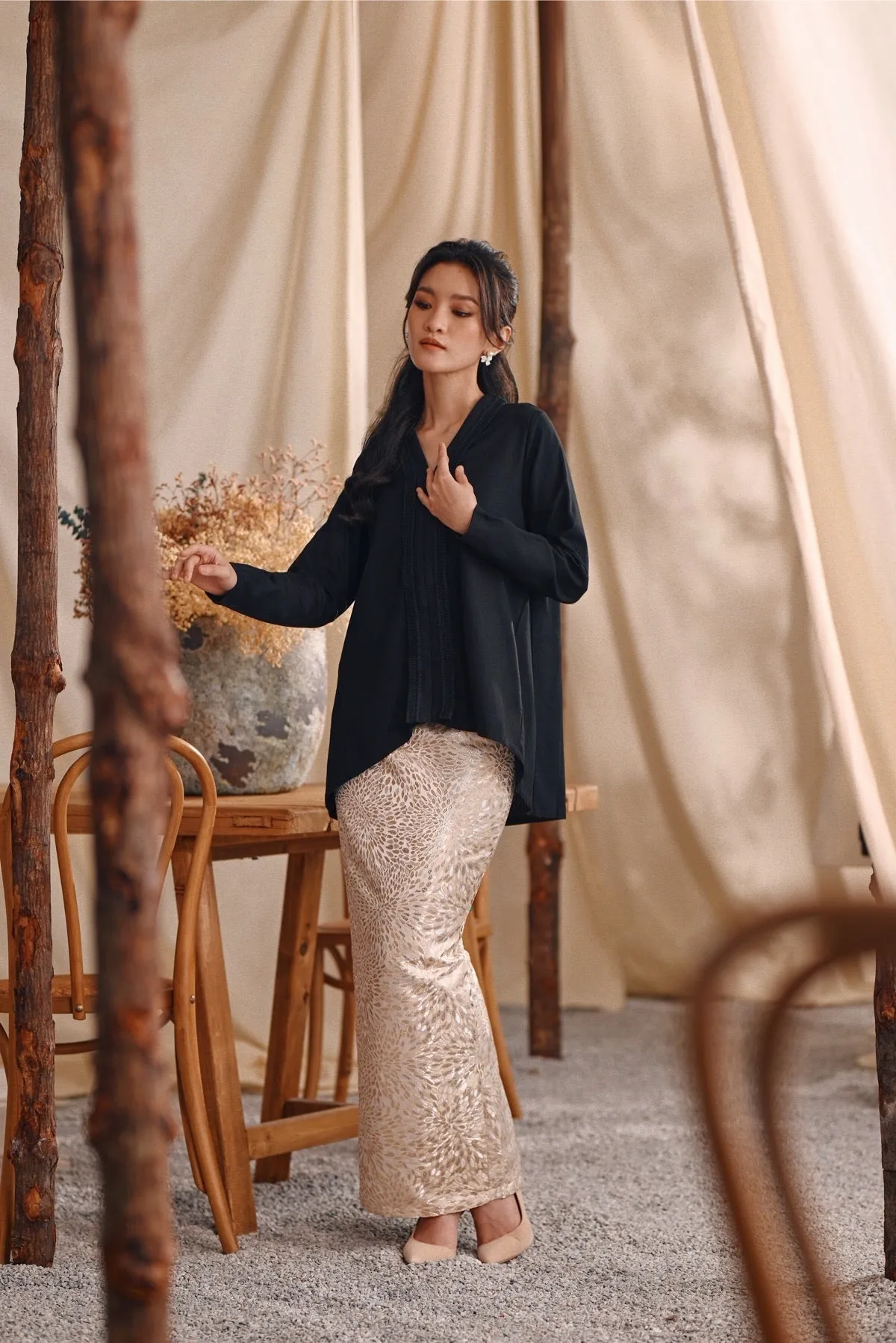 The Bayu Women Jacquard Skirt - Spring Sand