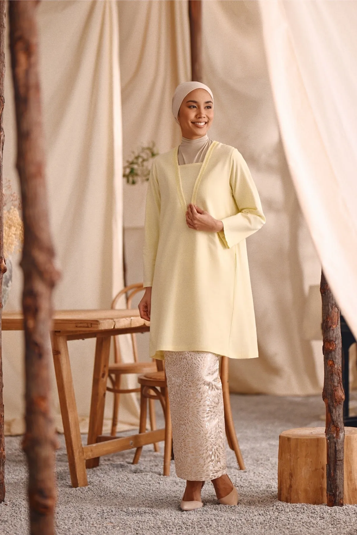 The Bayu Women Jacquard Skirt - Spring Sand