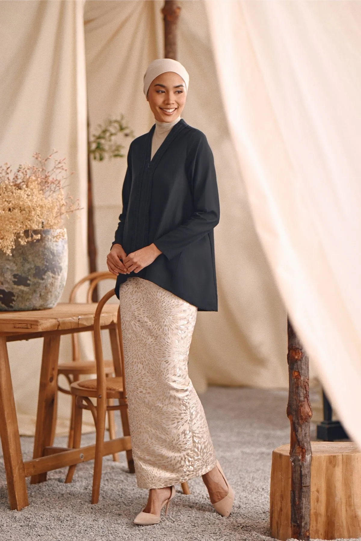 The Bayu Women Jacquard Skirt - Spring Sand
