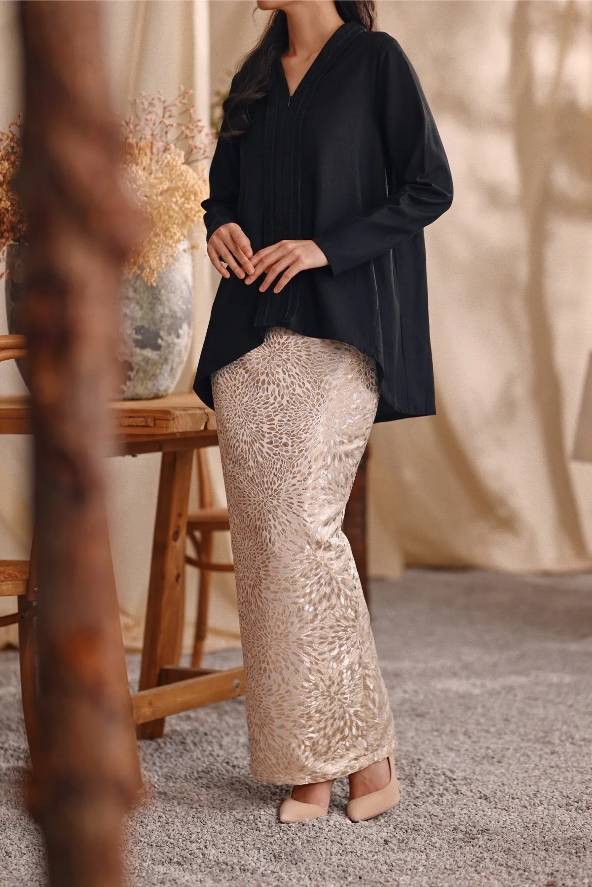 The Bayu Women Jacquard Skirt - Spring Sand